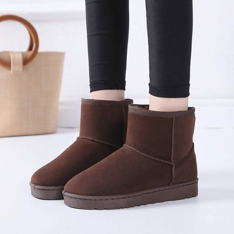 Stylish Boots Winter Faux Fur Snow Boots - Stylish Flat Heel Design