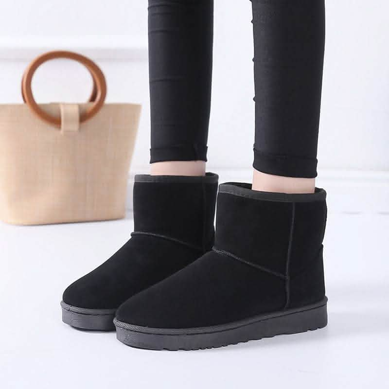 Stylish Boots Winter Faux Fur Snow Boots - Stylish Flat Heel Design