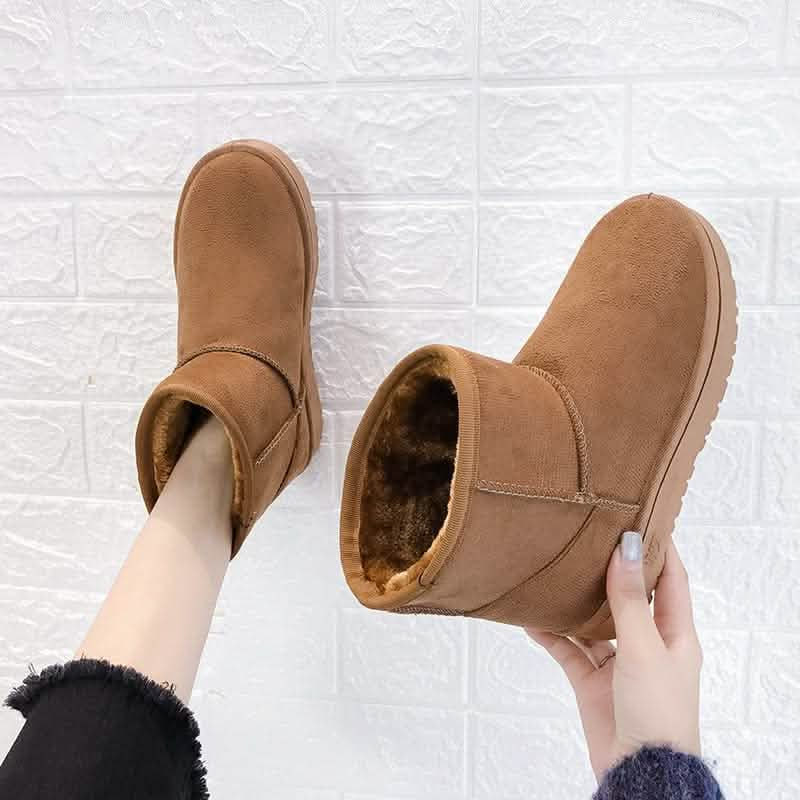 Stylish Boots Winter Faux Fur Snow Boots - Stylish Flat Heel Design