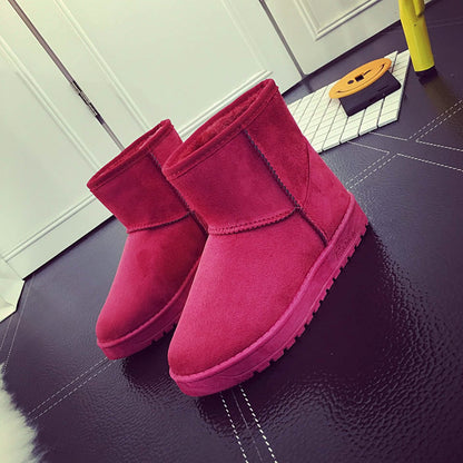 Stylish Boots Winter Faux Fur Snow Boots - Stylish Flat Heel Design