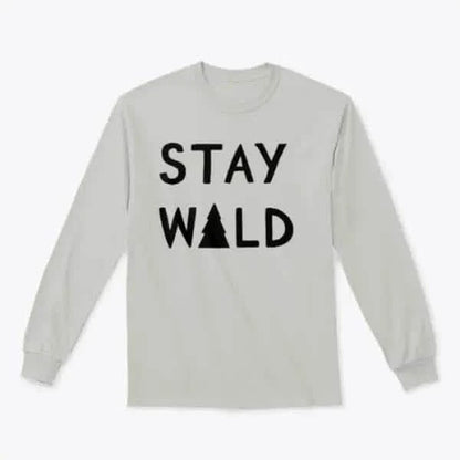 Stay Wild Calligraphic Brush Lettering Hoodie.