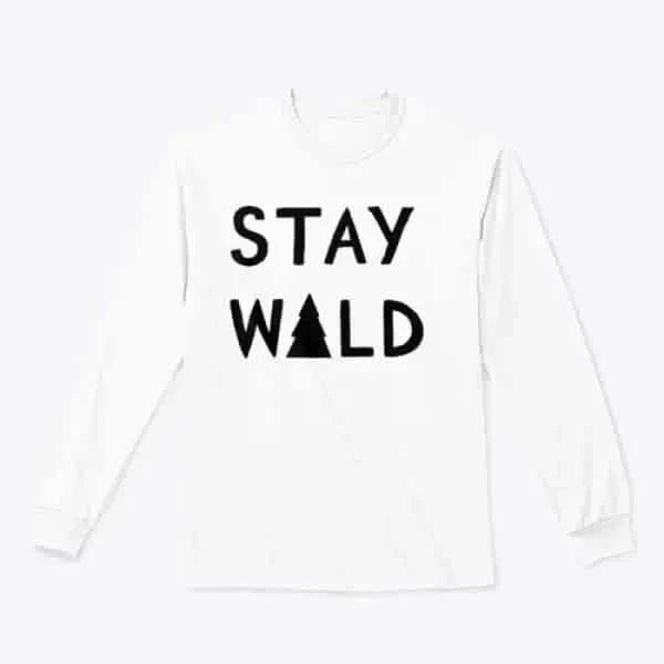 Stay Wild Calligraphic Brush Lettering Hoodie.