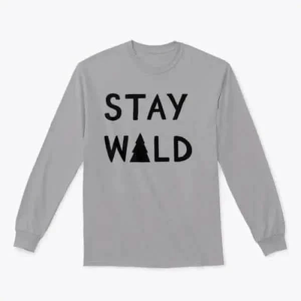 Stay Wild Calligraphic Brush Lettering Hoodie